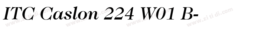 ITC Caslon 224 W01 B字体转换